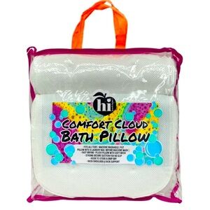 Hi Peach Layne Comfort Cloud Bath Pillow in White